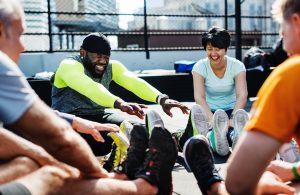group exercising