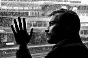 mesothelioma patient looking out window