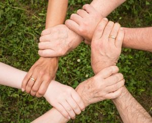 support group hands