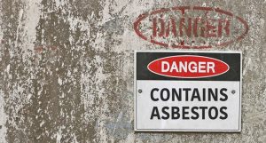 asbestos danger sign