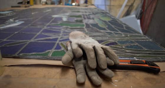 stained glass gloves