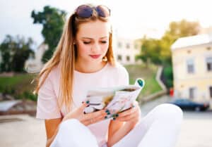 woman reading