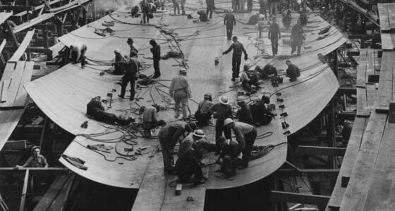 shipyard workers