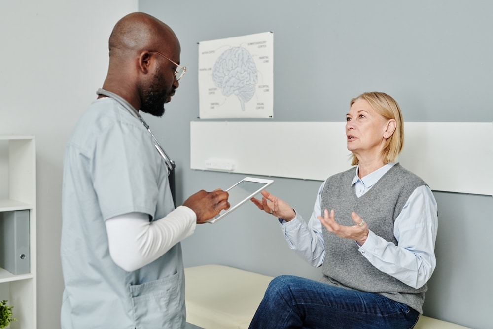 doctor and patient talking